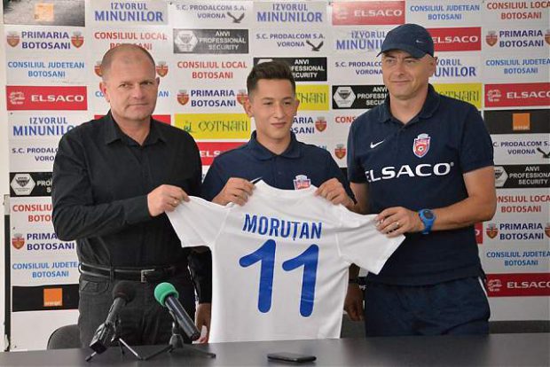 Olimpiu Moruțan, când a fost prezentat la FC Botoșani Foto: Monitorul de Botoșani