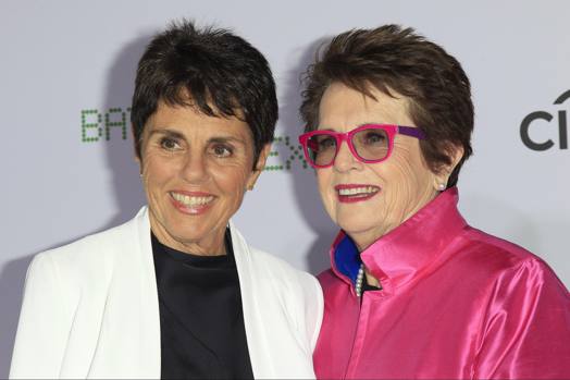 Billie Jean King, a destra, con la sua compagna, la tennista sudafricana Ilanna Kloss